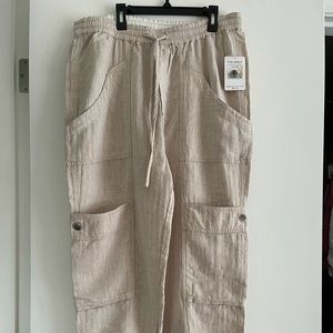 NWT Women Free People Summer Comfortable linen Pants M clearing my closet